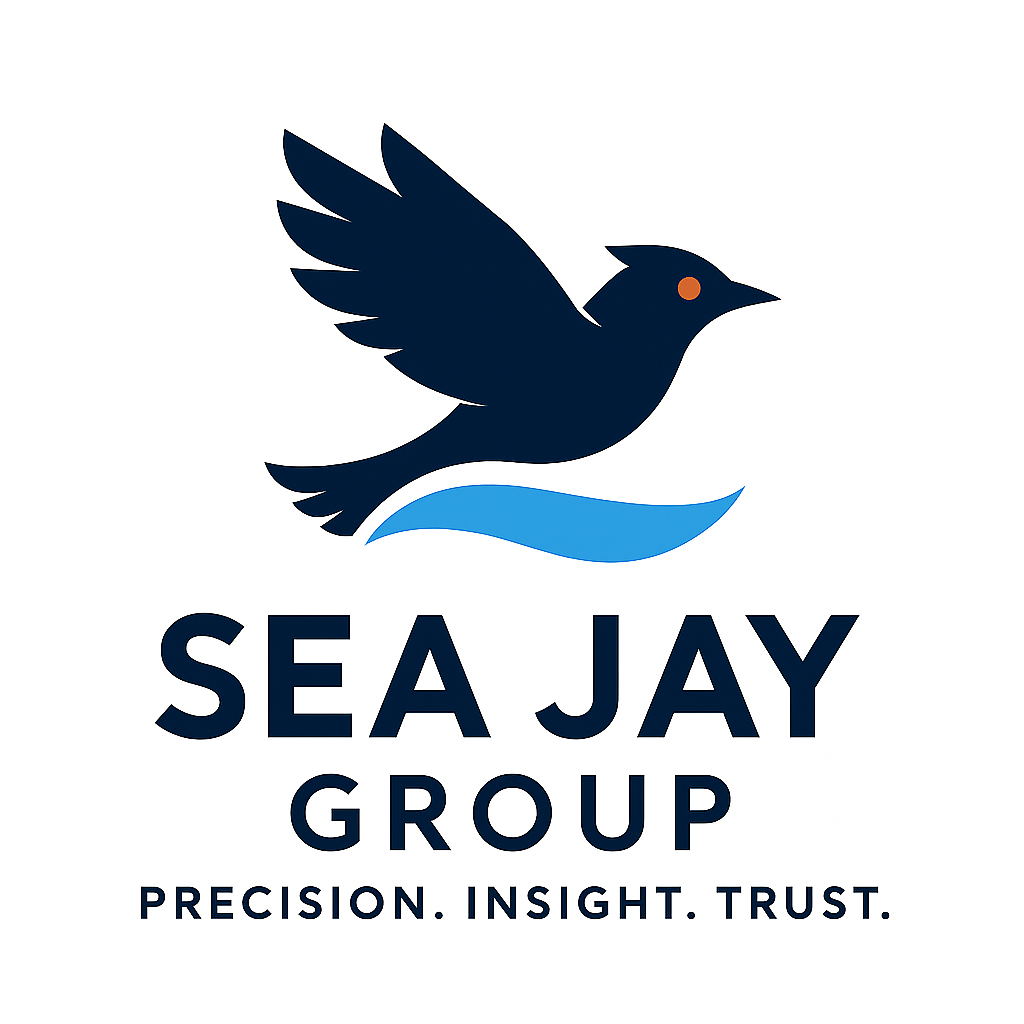 Sea Jay Group logo with the tagline Precision. Insight. Trust.